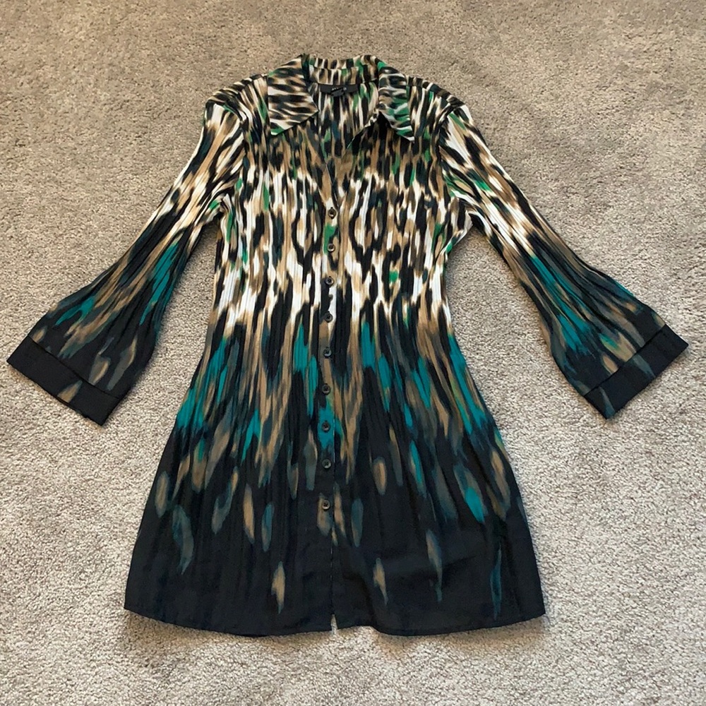 Alfani Button-Down Tunic Top